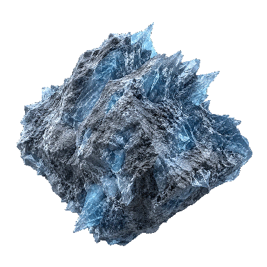 A crystalline ice asteroid