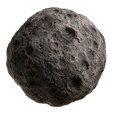 A cratered asteroid